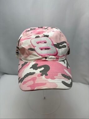 Pink Camo Baseball Cap NASCAR Dale Earnhardt Jr. #8 Budweiser Hat